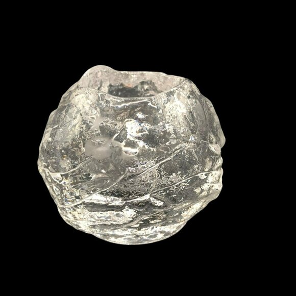 Crystal Snowball Votive Candle Holder Ann Warff Sweden For Kosta Boda 3.15 In - Picture 5 of 7